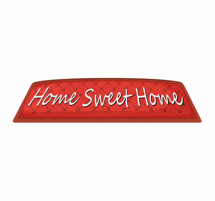 Bedroom vinyl rug home sweet home - TenStickers