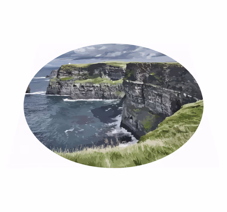 Bedroom vinyl rug cliffs of moher design - TenStickers