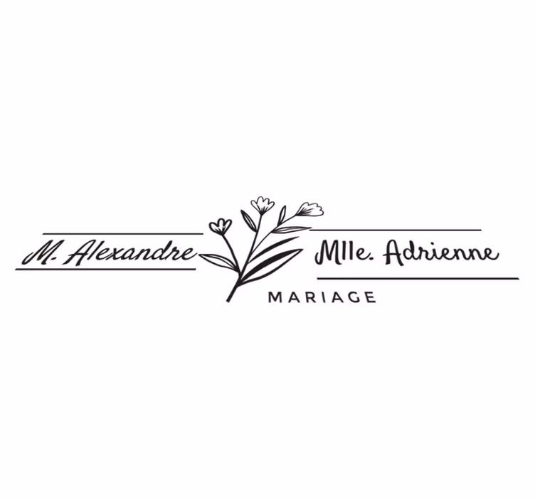 Bedroom vinyl rug marriage wall decoration - TenStickers