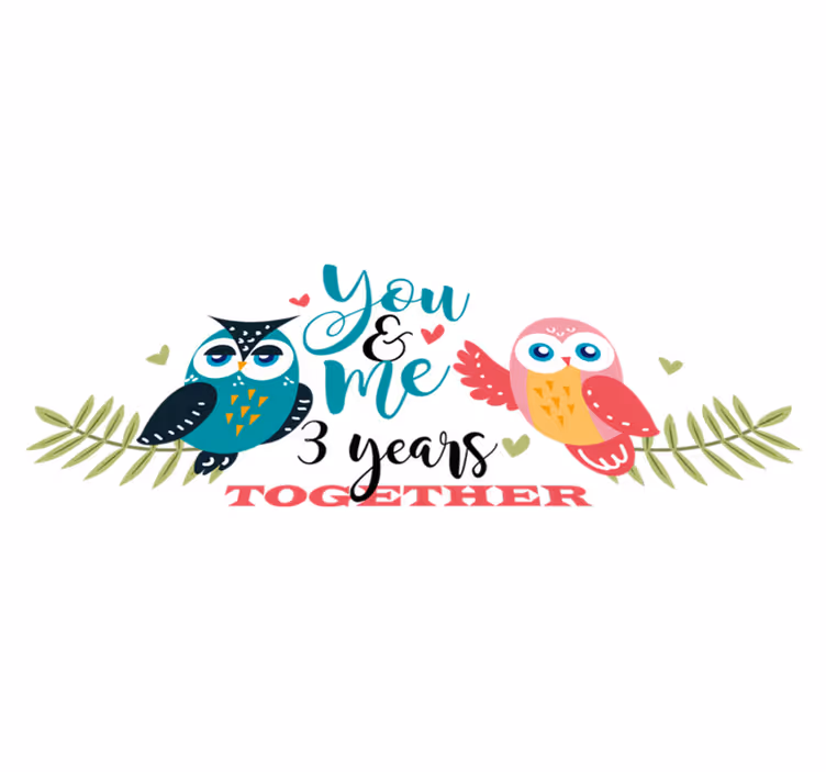 Gufos + years of partnership bedroom vinyl rug - TenStickers