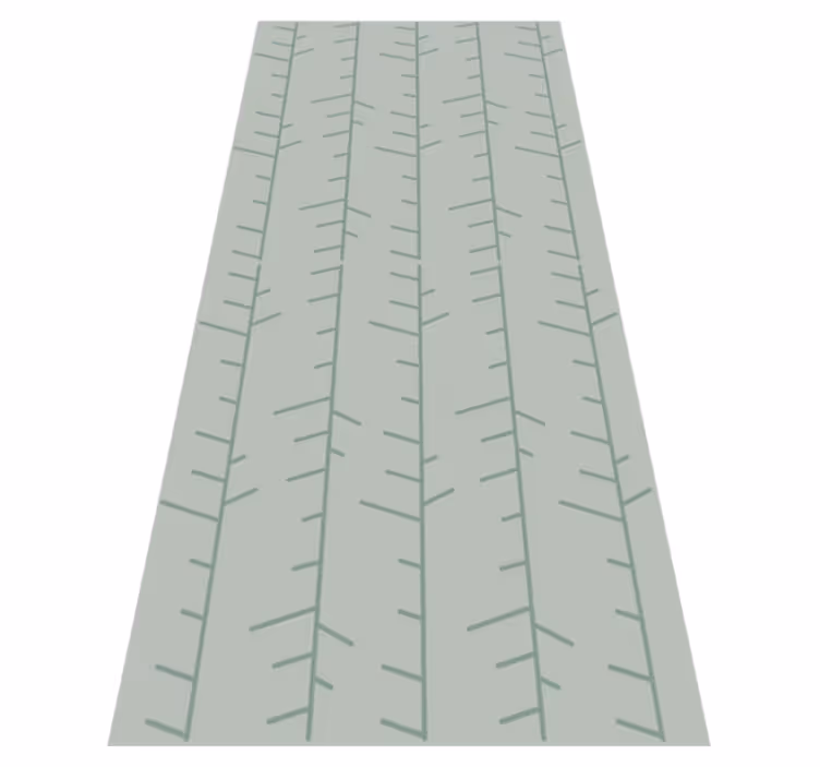 Scandinavian vinyl rug in mint green stripe design - TenStickers