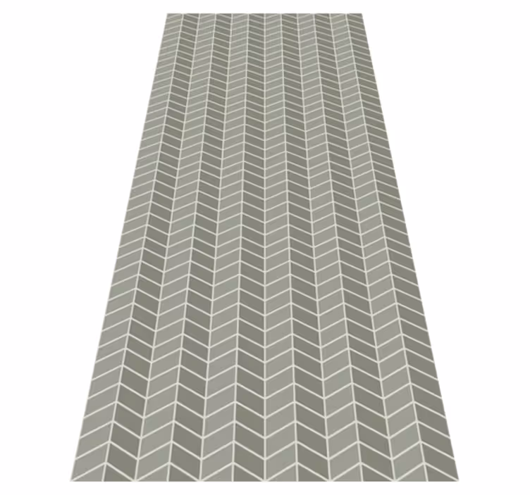 Scandinavian vinyl rug in pastel green stripes - TenStickers