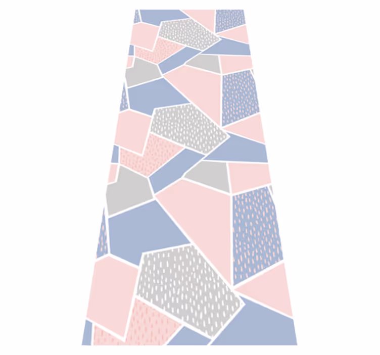 Scandinavian vinyl rug in nordic geometric soft pastels - TenStickers