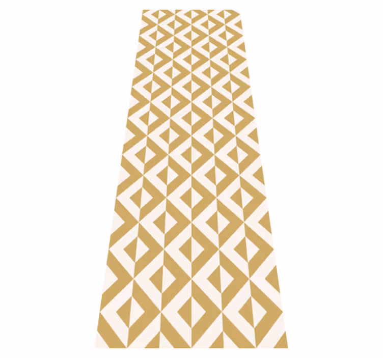 Scandinavian vinyl rug nordic geometric yellow - TenStickers