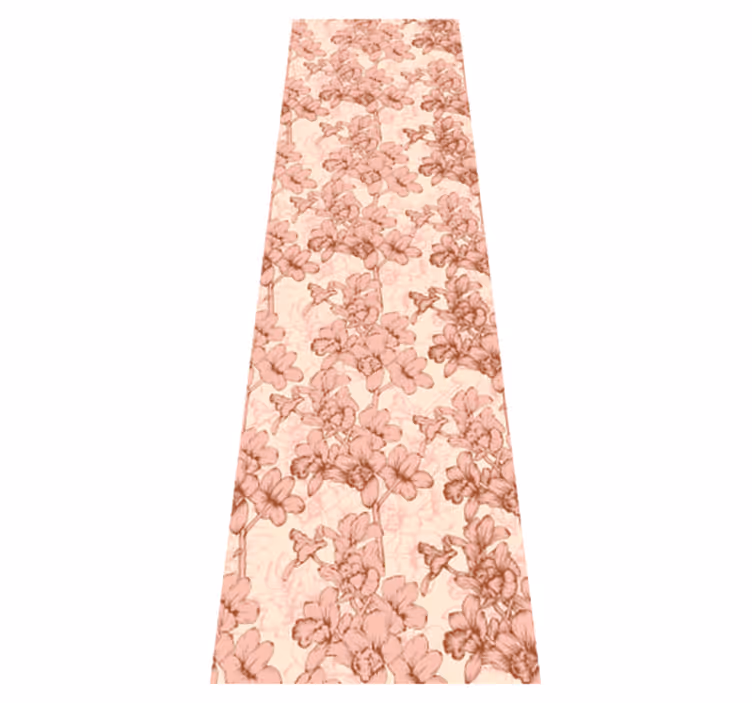 Scandinavian vinyl rug vintage 3d floral design - TenStickers