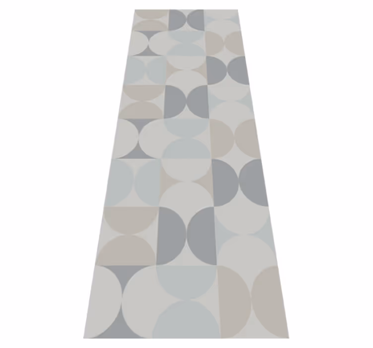 Scandinavian vinyl rug in pastel geometric design - TenStickers