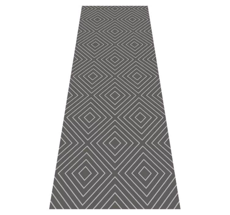 Scandinavian vinyl rug in white and gray squares - TenStickers