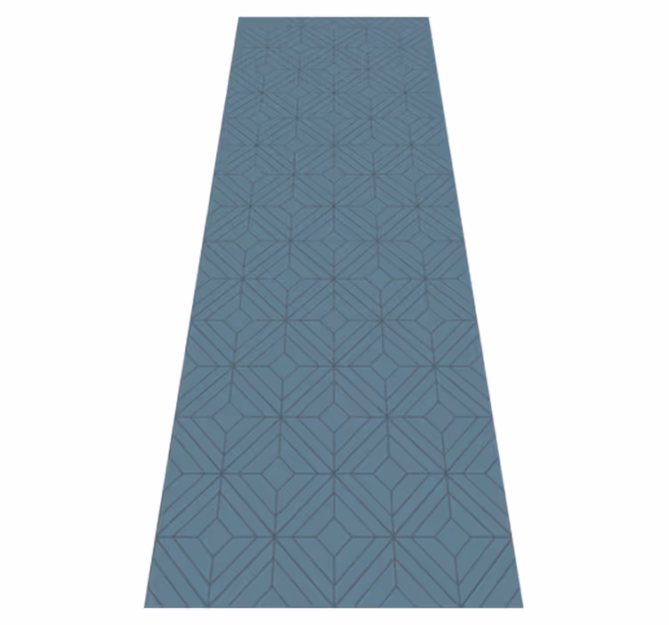 Scandinavian vinyl rug with gray diamond pattern - TenStickers