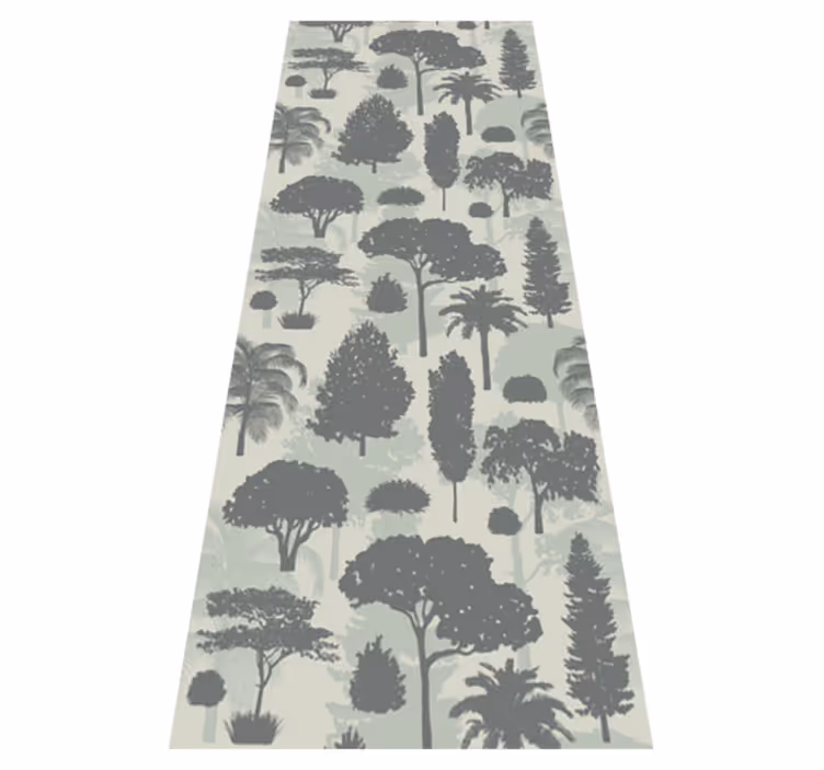 Scandinavian vinyl rug with nordic tree designs - TenStickers