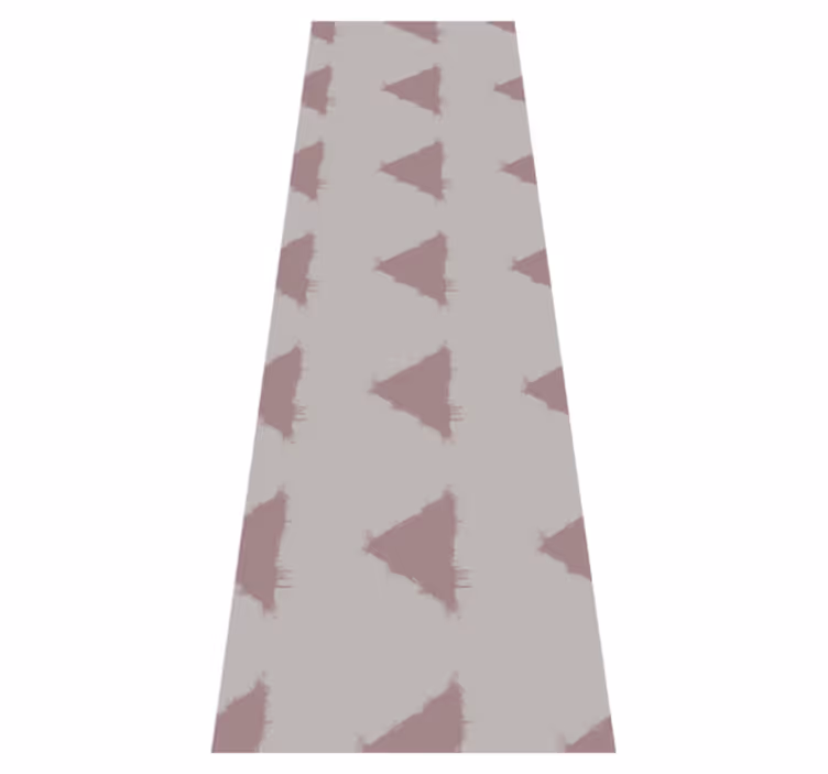 Scandinavian vinyl rug in beige japandi triangle pattern - TenStickers