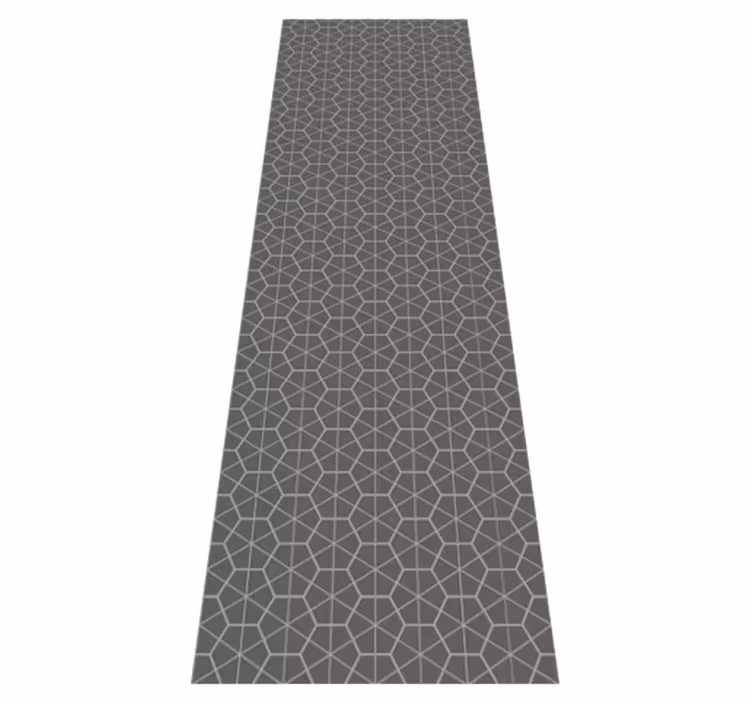 Scandinavian vinyl rug with minimal hexagonal design - TenStickers