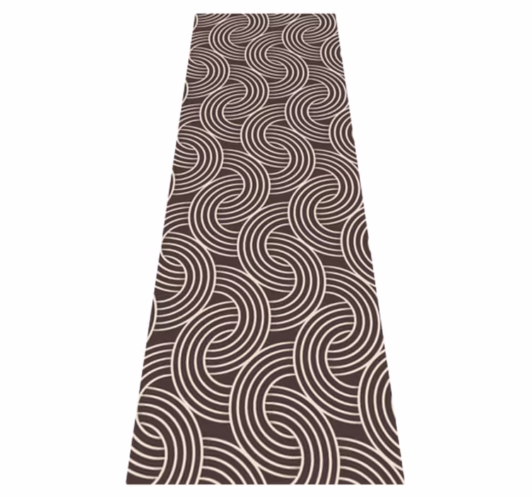 Scandinavian vinyl rug with minimalistic brown design - TenStickers