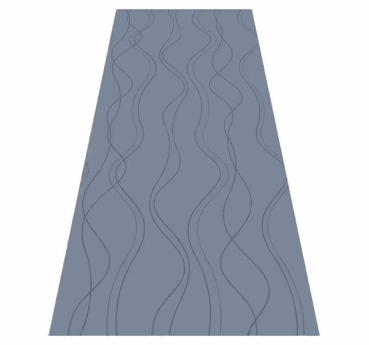 Scandinavian vinyl rug in blue art design - TenStickers