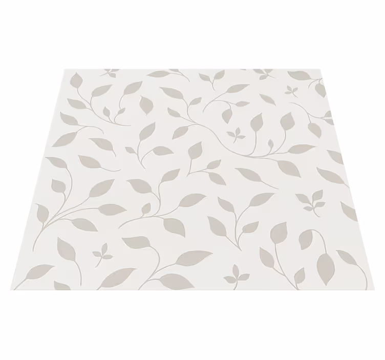 Scandinavian vinyl rug with soothing leaf design - TenStickers