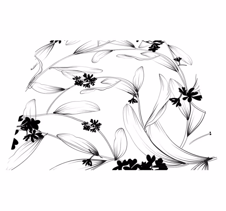 Nature vinyl rug lilies avant-garde wallpaper - TenStickers
