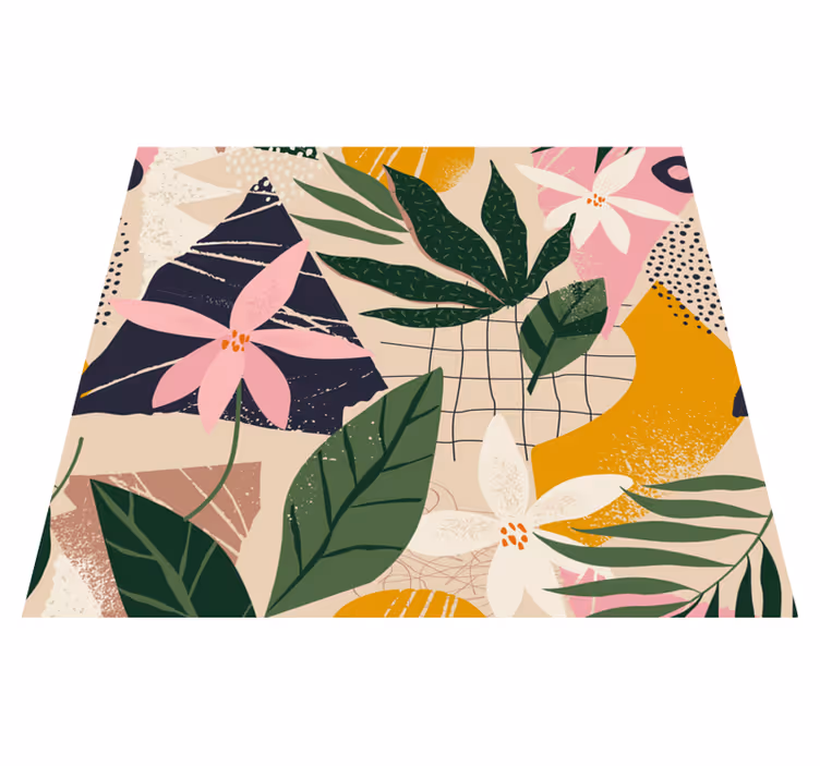 Nature vinyl rug bringing a garden home - TenStickers
