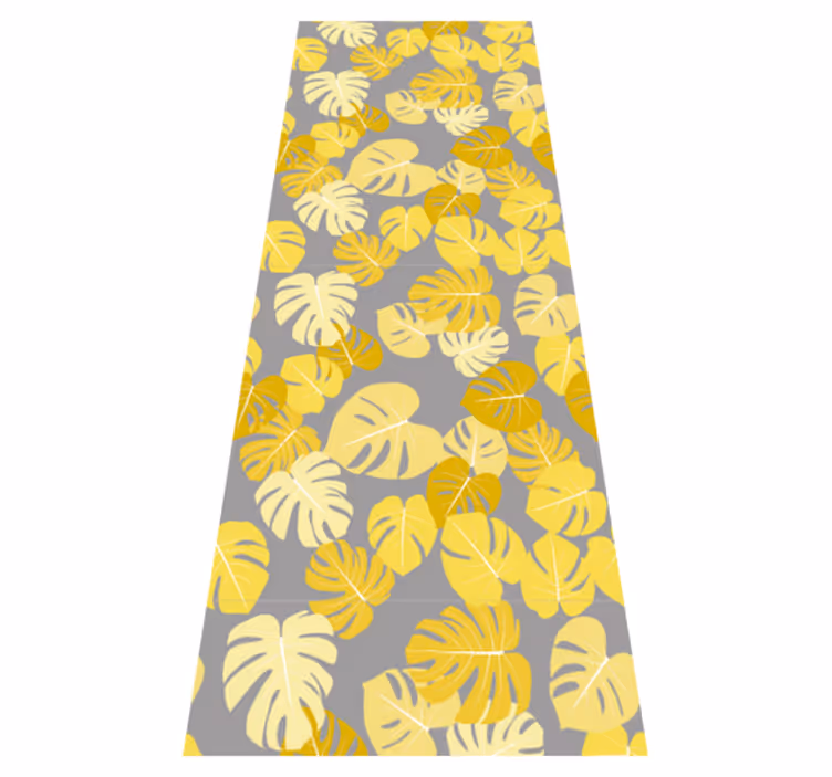 Nature vinyl rug pantone monstera leaf design - TenStickers