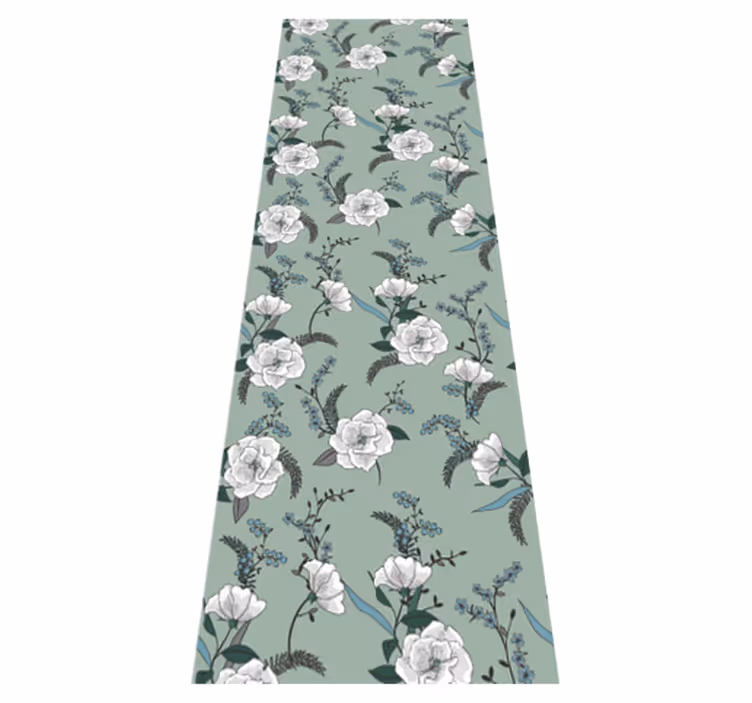 Nature vinyl rug featuring a stunning white magnolia - TenStickers