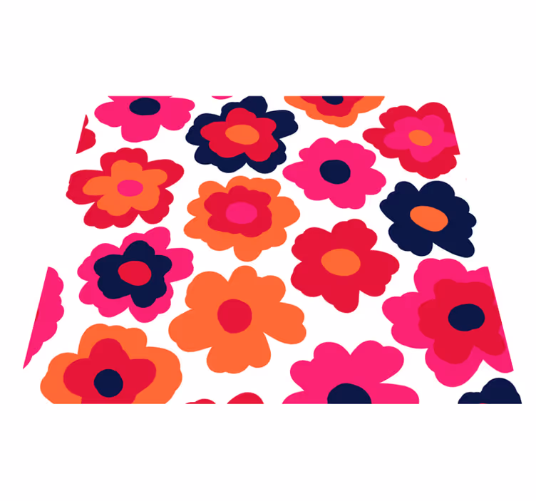 Nature vinyl rug red poppy - TenStickers