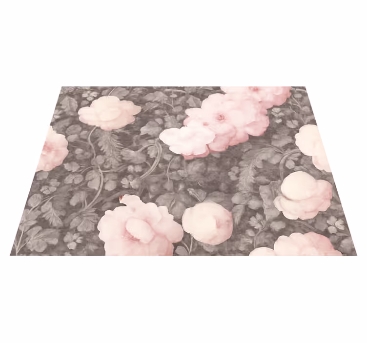 Nature vinyl rug vintage linen blossom - TenStickers