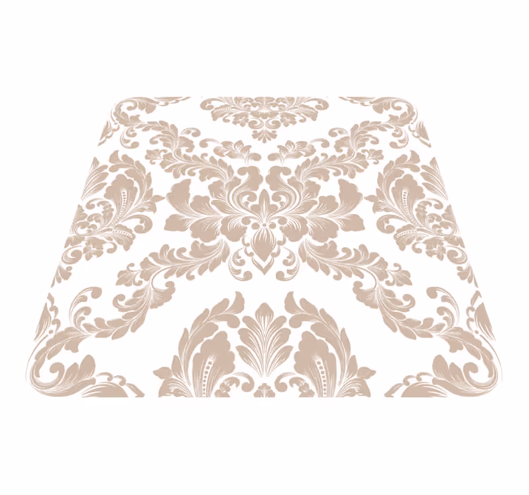 Vintage vinyl rug with damask design - TenStickers