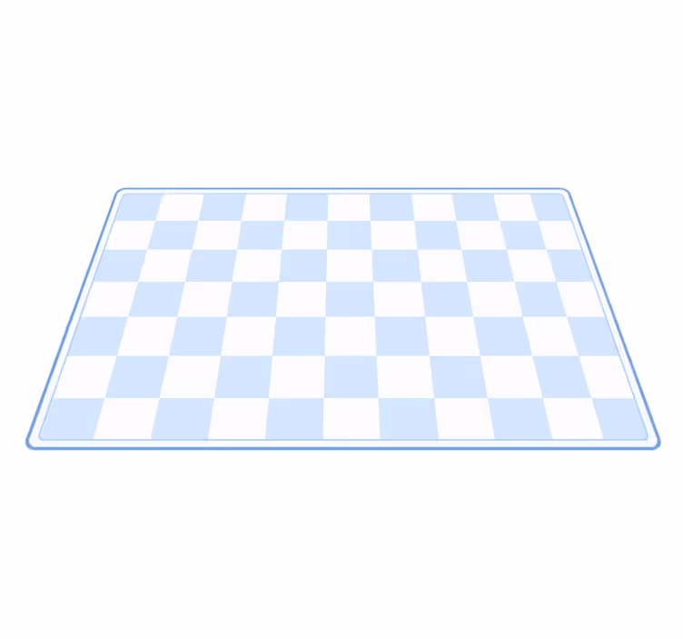 Blue vinyl rug summer checkered pattern - TenStickers
