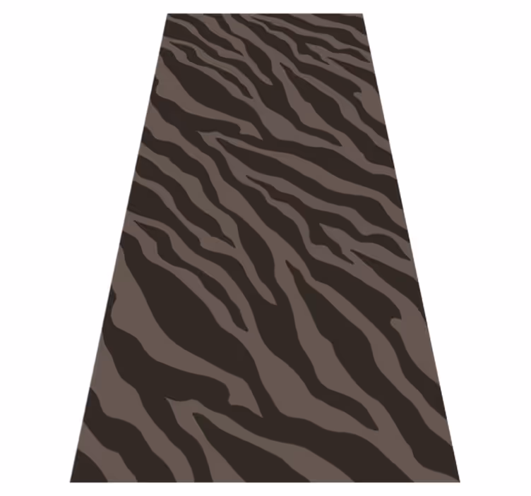 Dark zebra pattern animal vinyl rug - TenStickers
