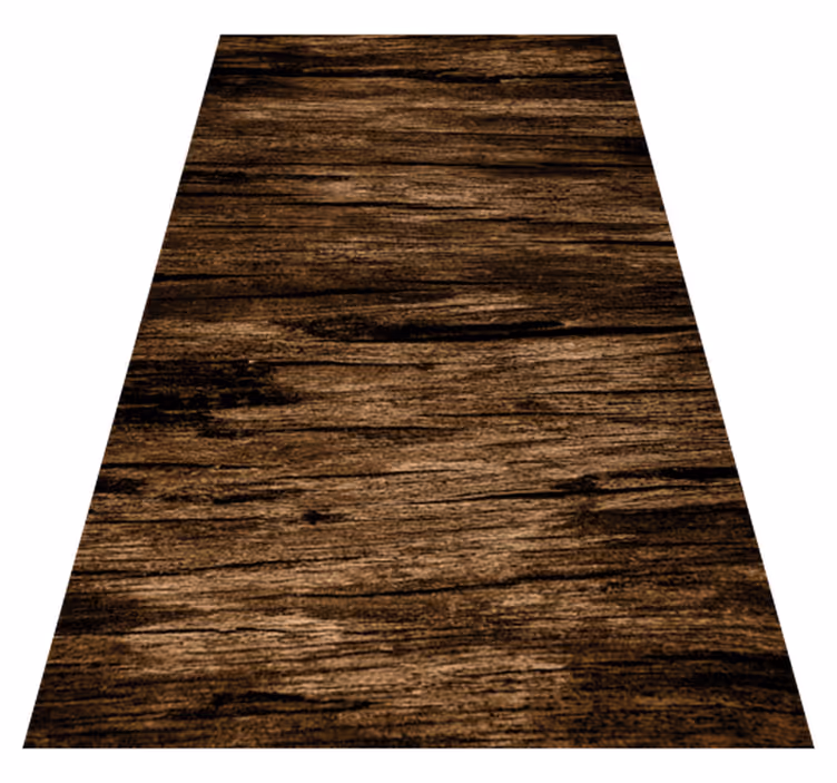 Textured vinyl rug striped dark brown - TenStickers