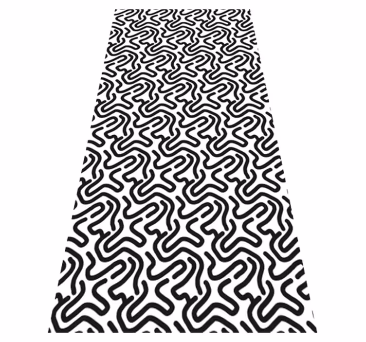Textured vinyl rug in labyrinth design - TenStickers