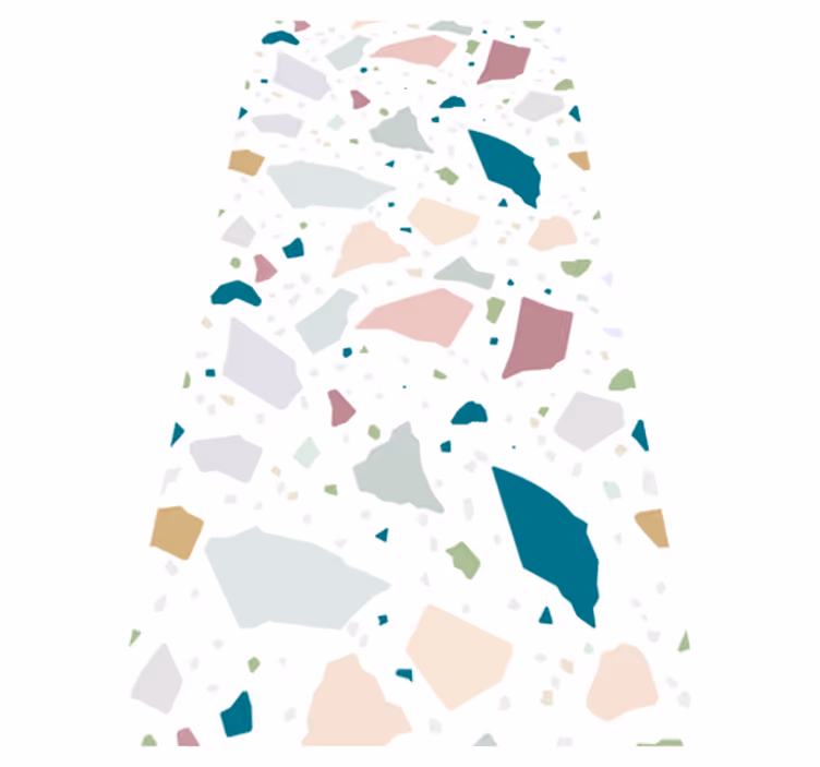 Textured vinyl rug in mediterranean terrazzo design - TenStickers