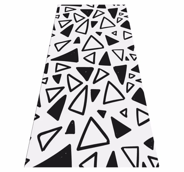Textured vinyl rug geometric minimalistic triangle pattern - TenStickers