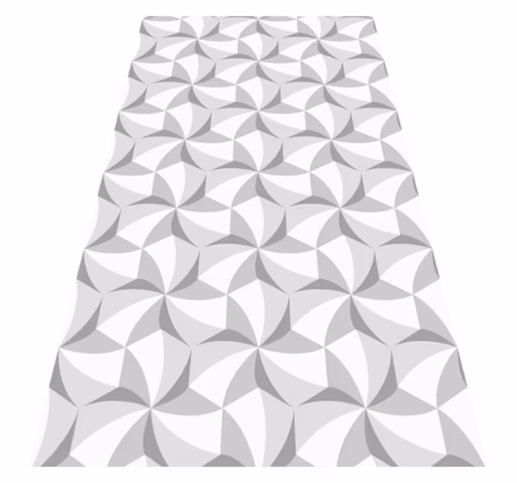 Textured vinyl rug in modern cement tile design - TenStickers