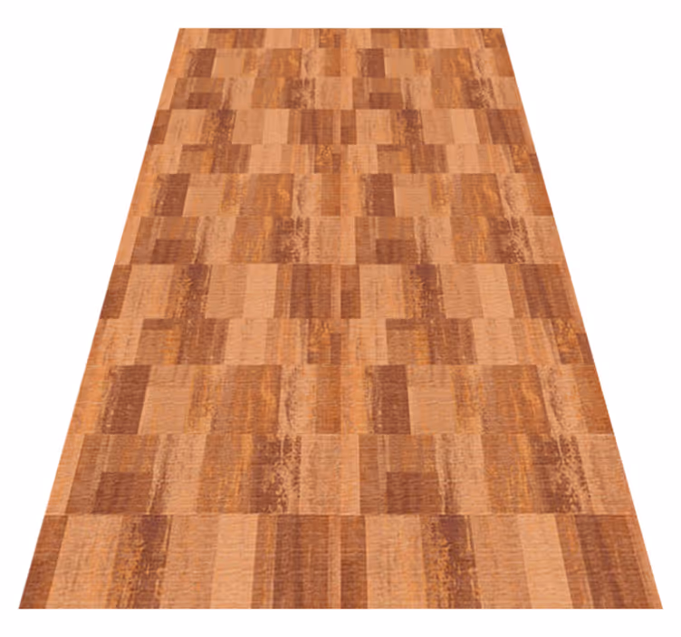 Textured vinyl rug with terracotta squares design - TenStickers