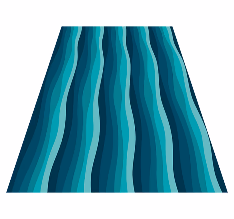 Textured vinyl rug wave design - TenStickers
