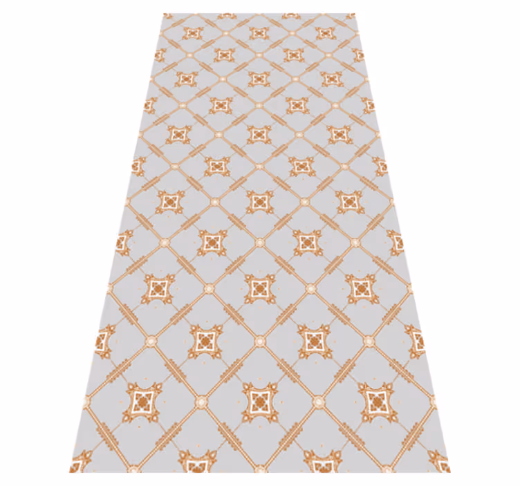 Textured vinyl rug in tile style rhombus - TenStickers
