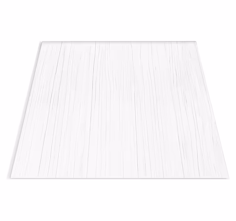 Textured vinyl rug pure white vertical timber - TenStickers