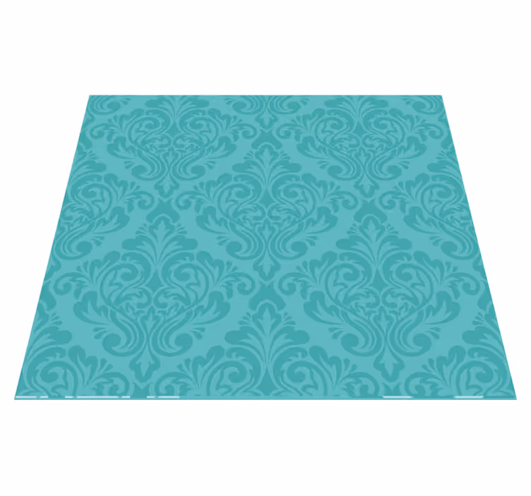 Vintage vinyl rug in damask design - TenStickers