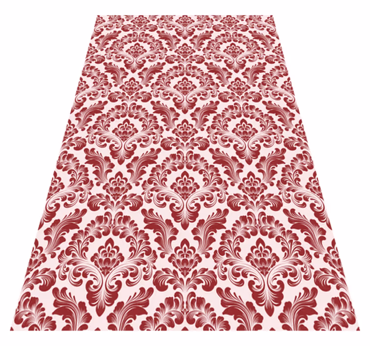 Vintage vinyl rug with block printed design - TenStickers