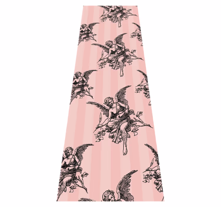 Vintage vinyl rug with toile de jouy art design - TenStickers