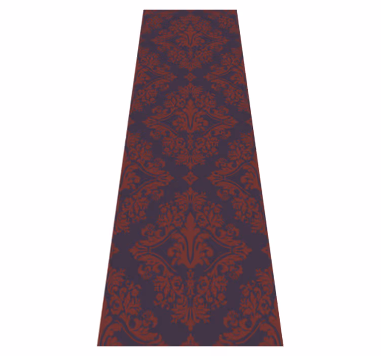 Vintage vinyl rug in red and purple pattern - TenStickers