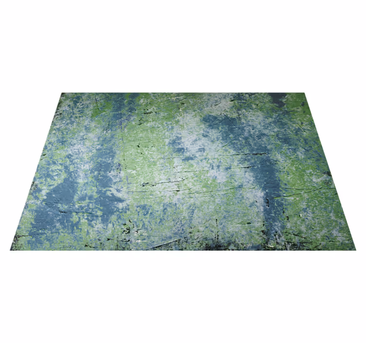 Vintage vinyl rug in blue shades design - TenStickers