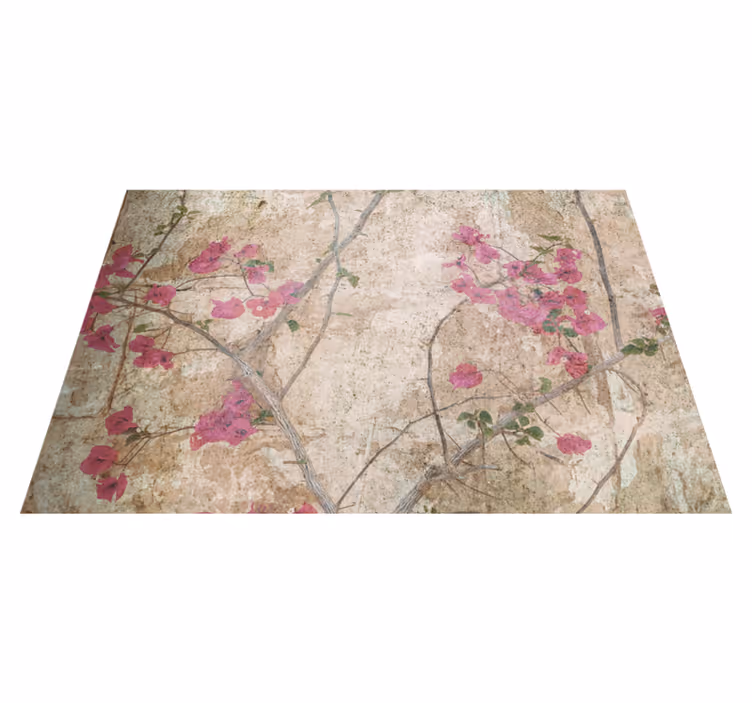 Vintage vinyl rug with classic ivy design - TenStickers