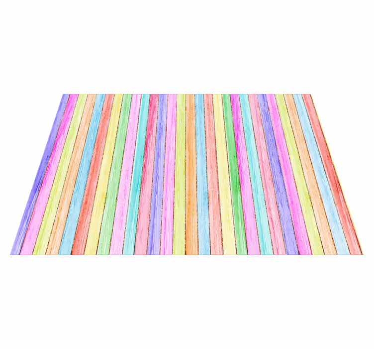 Textured vinyl rug in color wood planks - TenStickers