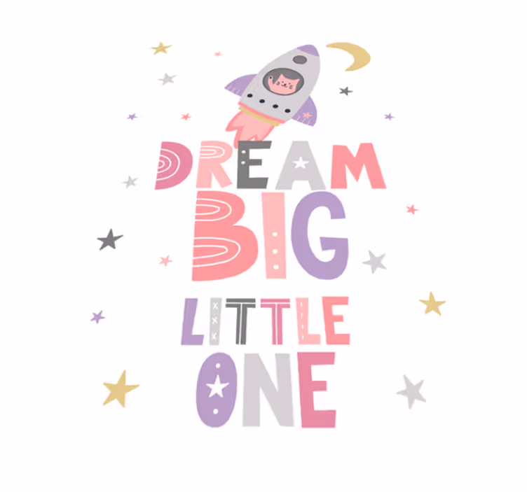 Custom rug dream big little one - TenStickers