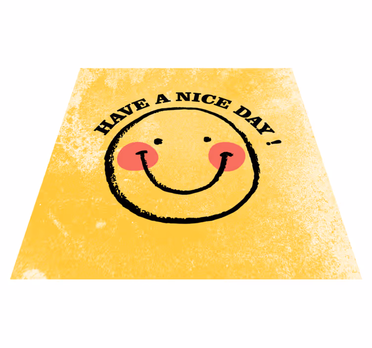 Custom rug with have a nice day smiley face design - TenStickers