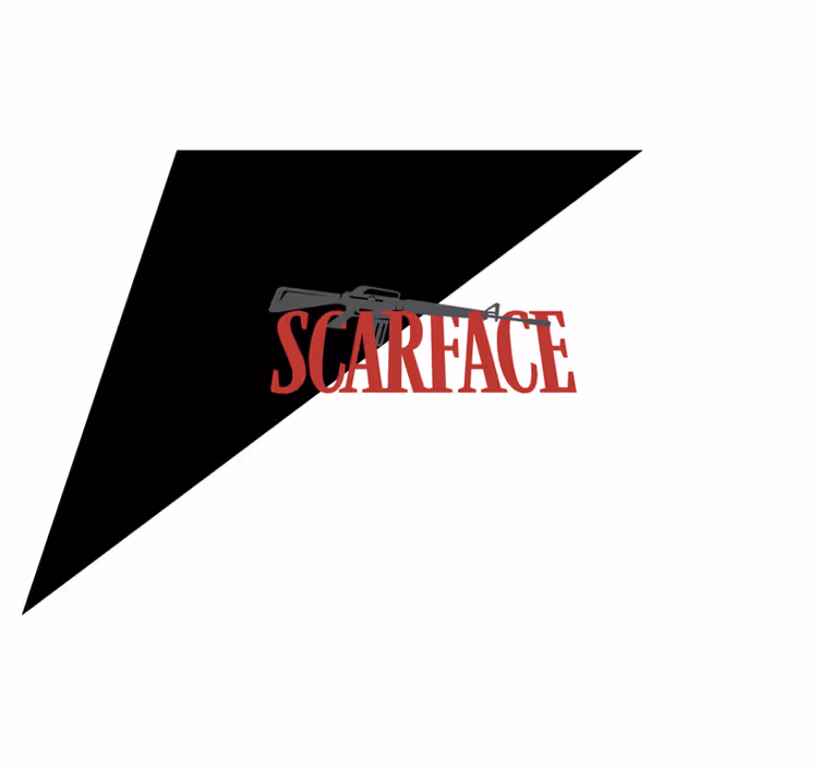 Custom rug scarface movie image with text - TenStickers