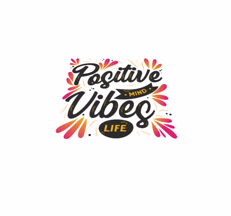 Custom rug positive mind positive vibes - TenStickers