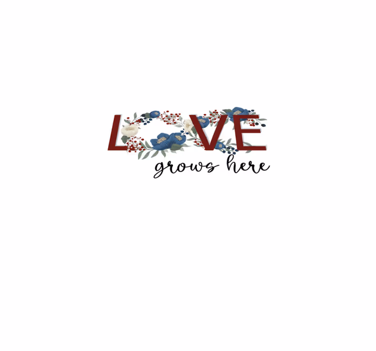 Custom rug where love grows strong - TenStickers