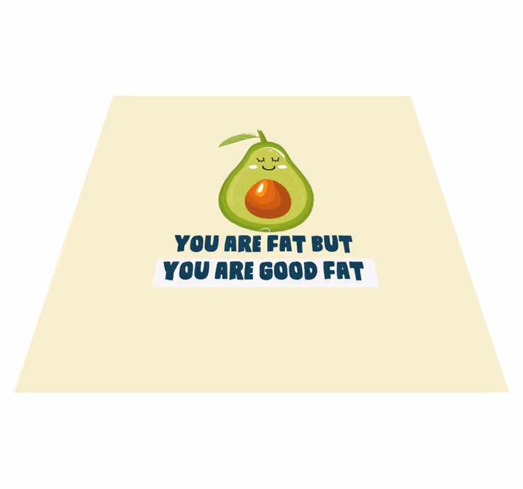 Custom rug with funny avocado quote - TenStickers
