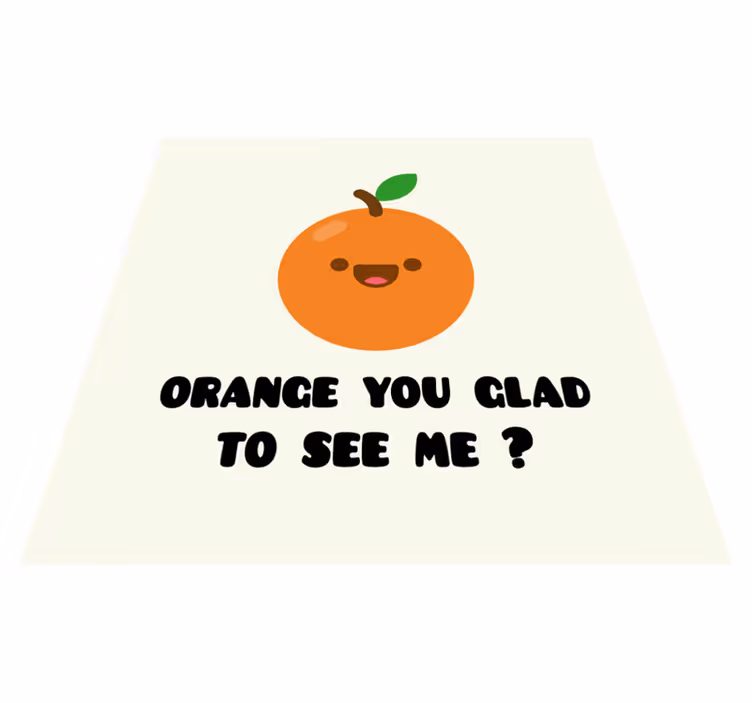 Custom rug with humorous orange quote - TenStickers